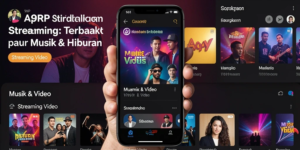 Antarmuka aplikasi 99RP dengan berbagai pilihan streaming video.