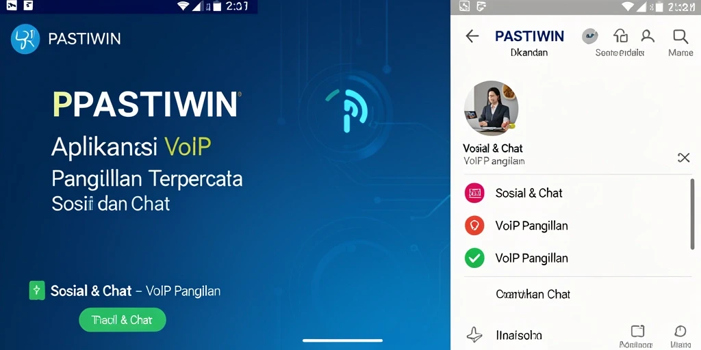 Antarmuka pengguna PASTIWIN yang intuitif untuk VoIP Panggilan.