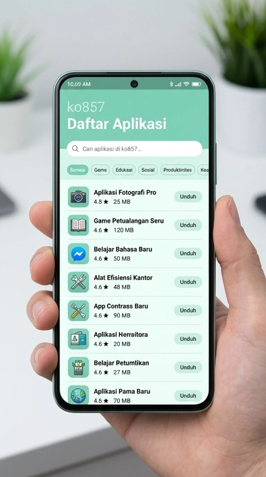 Tampilan katalog aplikasi ko857