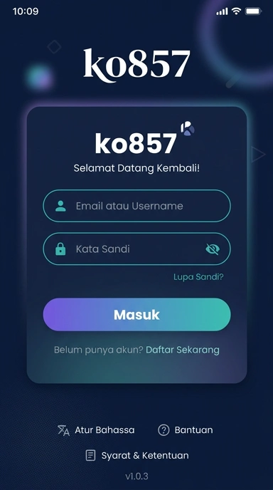 Tampilan halaman login ko857