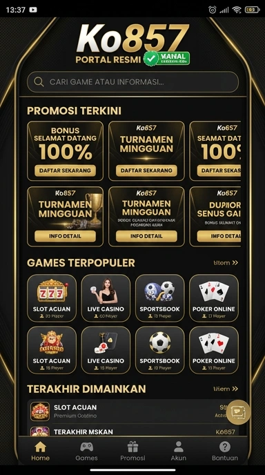Tampilan kanal resmi ko857