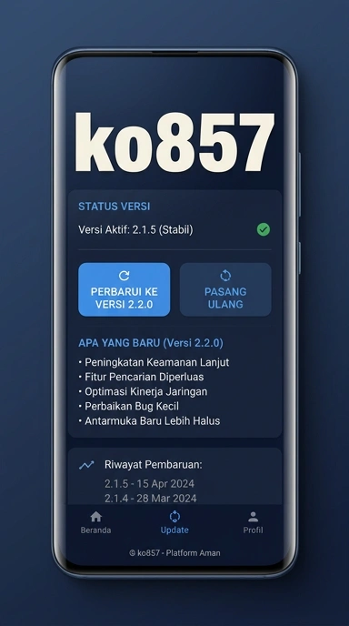 Tampilan riwayat versi ko857